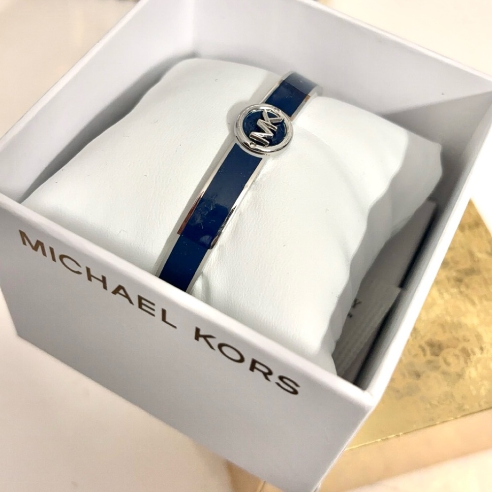 NEW! Michael Kors Navy Silver Bracelet